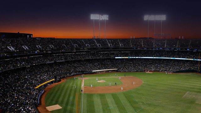 The A’s host the Rangers at the Oakland Coliseum, Sept 23, 2017 