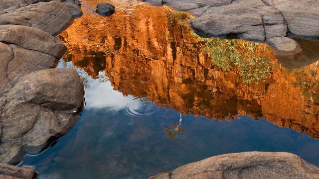 Reflection of Ormiston Gorge, Northern Territory