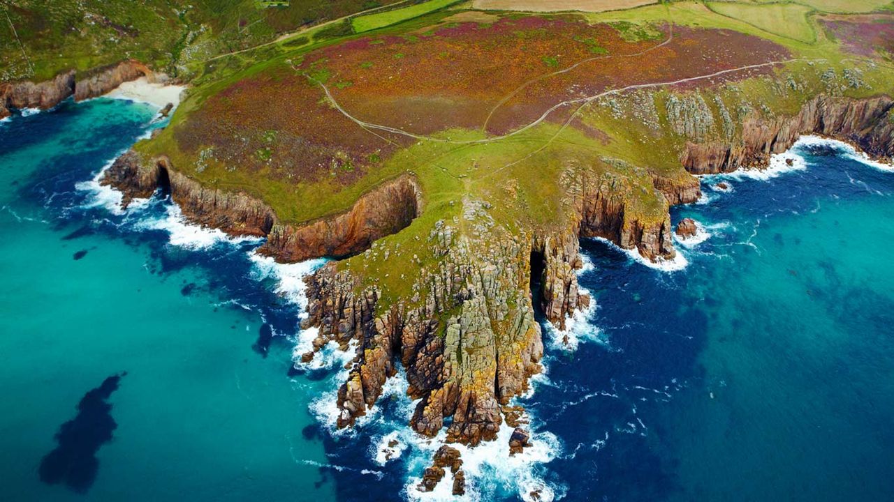 View of the Cornwall coast 