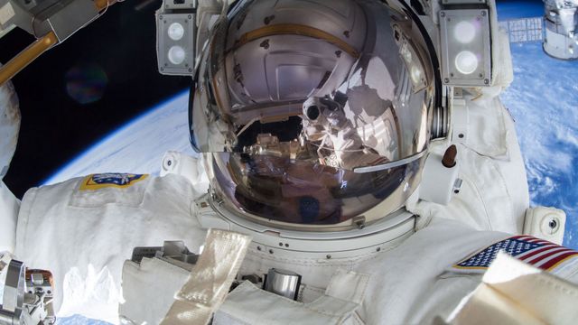 Astronaut Terry Virts takes a selfie in space