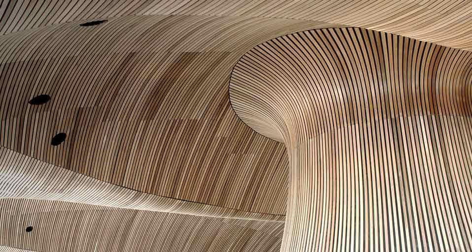 An abstract view of the National Assembly of Wales in Cardiff