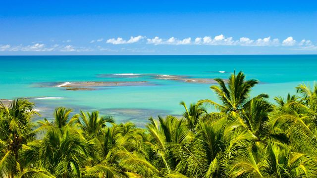 Mirror Beach near Trancoso, Bahia, Brazil