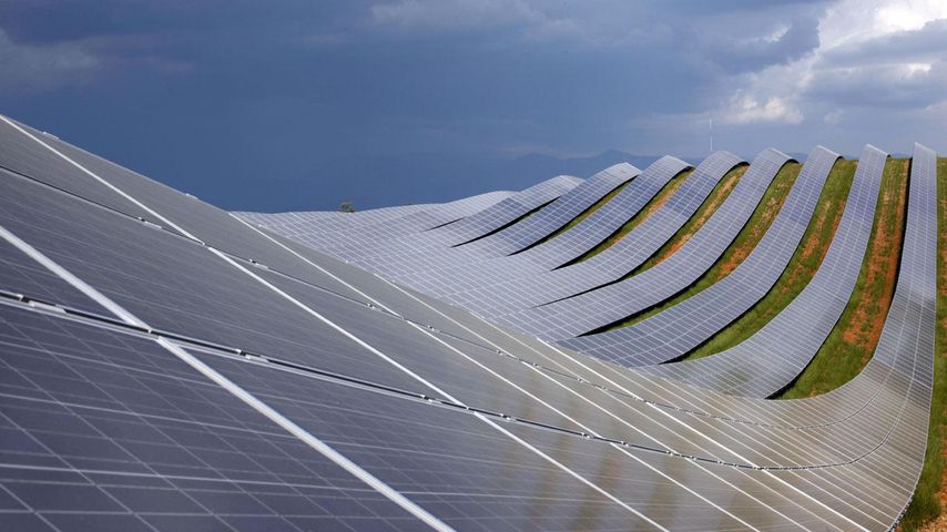 Parc photovoltaïque en Provence, France