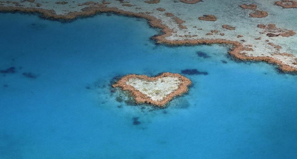 Ein herzförmiges Riff im Great Barrier Reef, Queensland, Australien –  Michael Weber/Photolibrary ©