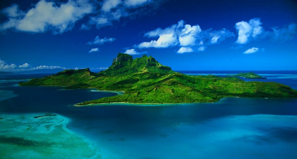 Aerial view of Bora Bora
