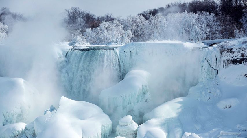 American Falls as seen from Niagara Falls, Ontario, Canada, February 19, 2015