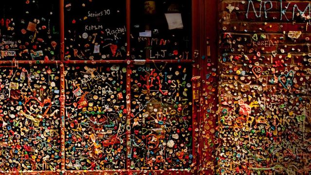 Gum wall, Pike Place Market, Seattle, USA