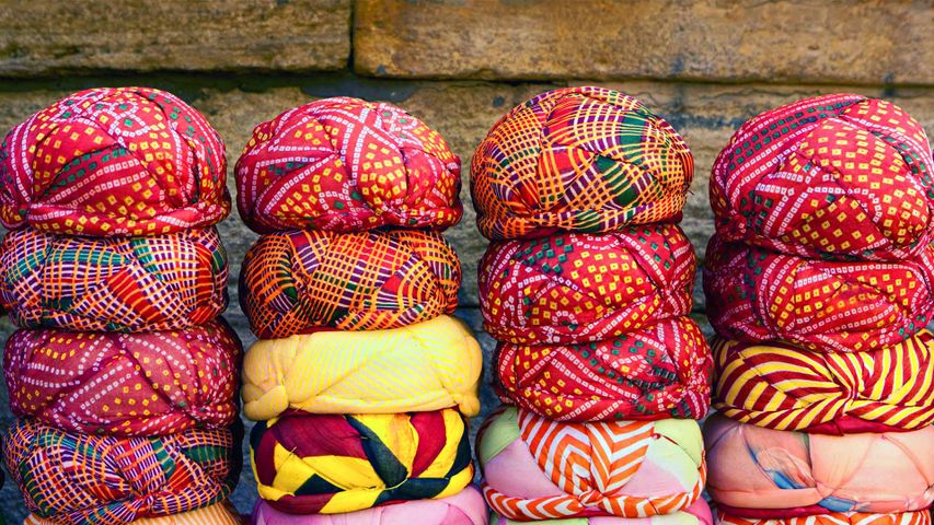 Colourful turbans for sale, Rajasthan.