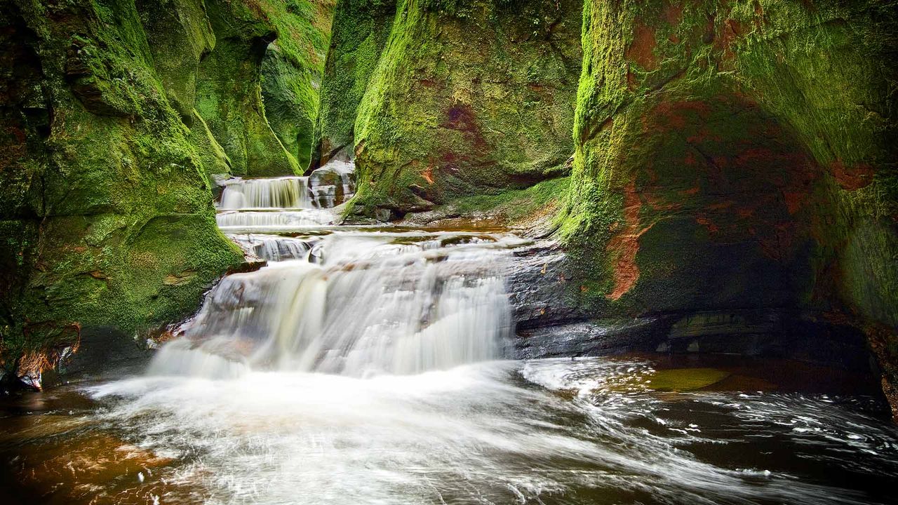 Finnich Glen in Stirlingshire, Scotland 