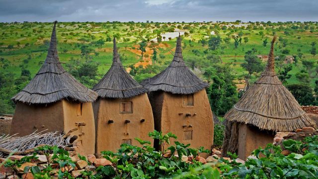 Dogon village in the Bandiagara region of Mali