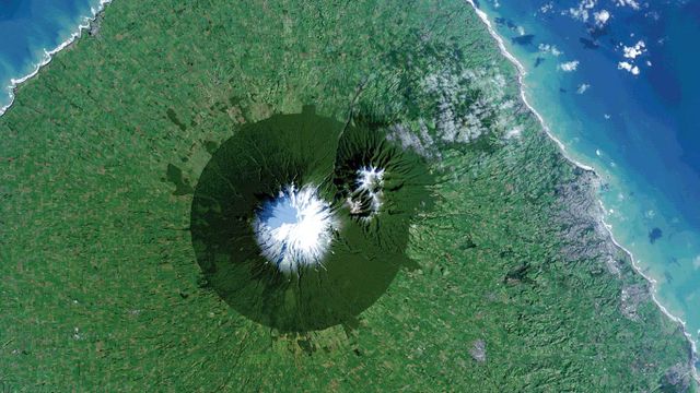 Mount Taranaki in Egmont National Park, New Zealand