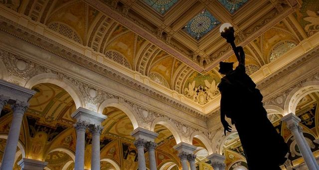 Atrium of the Library of Congress in Washington, DC