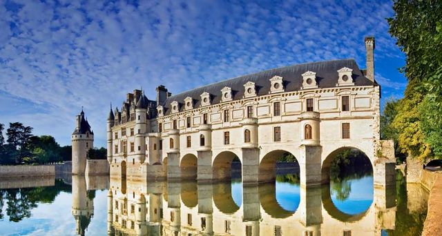 Chateau de Chenonceau on the River Cher in the Loire Valley, France