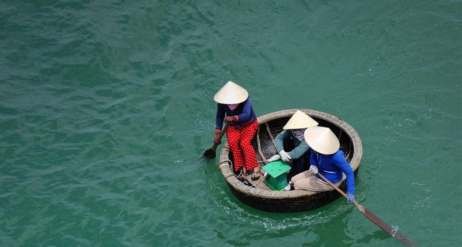 ｢竹で編んだ小船｣ベトナム
