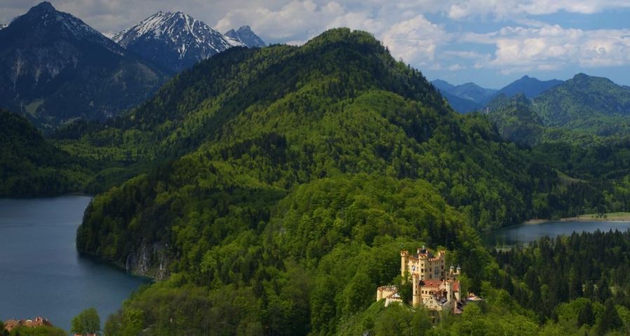 Blick auf das Schloss Hohenschwangau und den Alpsee in Bayern – F1  Online/Superstock ©