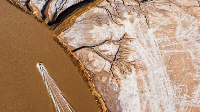Luftbild des Colorado River Delta in Mexiko