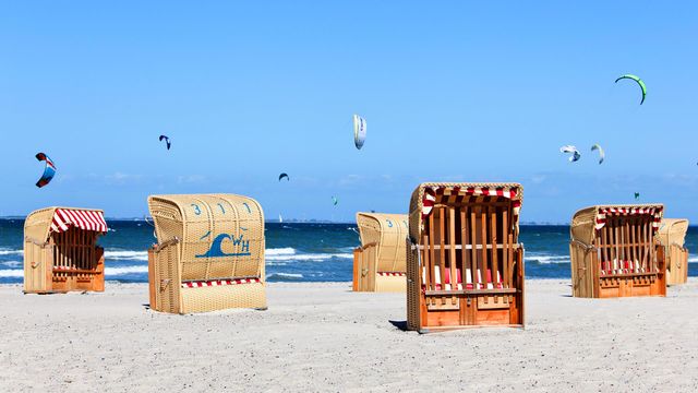 Kitesurfer, Schleswig-Holstein, Deutschland