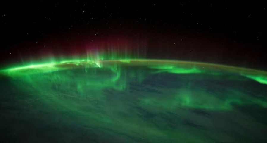 Aurora australis over the South Indian Ocean