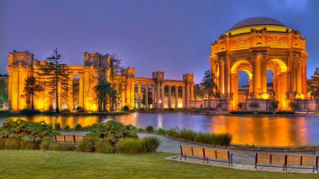 Der Palace of Fine Arts im Marina District in San Francisco, Kalifornien