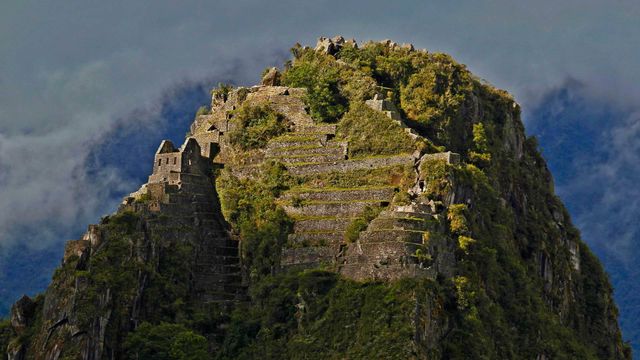 Clouds around Huayna Picchu in Peru