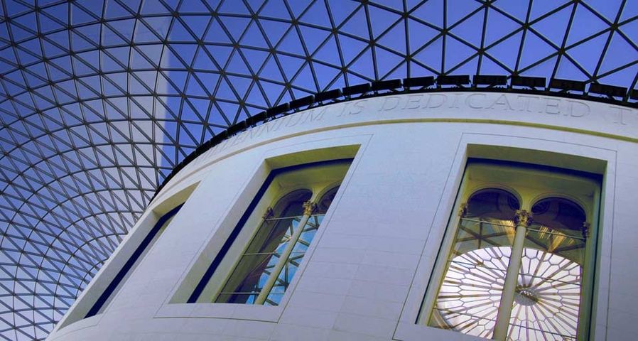 Roof of the British Museum’s Great Court in London, England