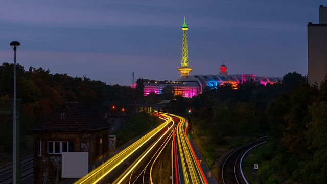 Funkturm und Messegelände, Berlin, Deutschland