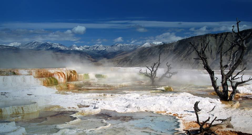 Mammoth Hot Springs im Yellowstone-Nationalpark, USA