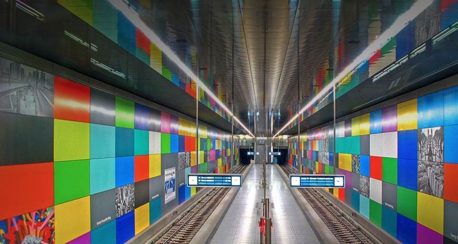Georg-Brauchle-Rin U-Bahn station in Munich, Germany