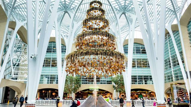 Christmas decorations at the Allen Lambert Galleria in Brookfield Place, Toronto
