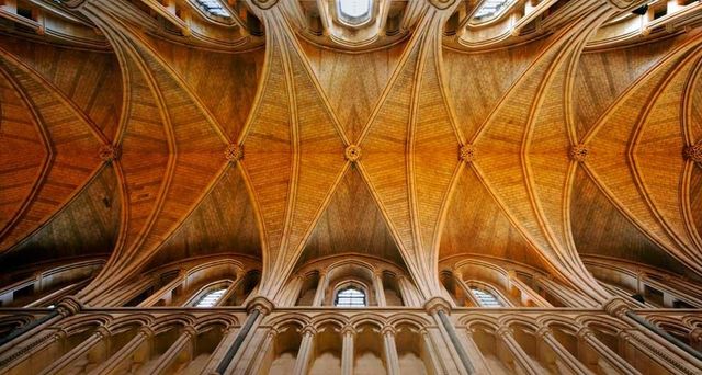 The ceiling of Southwark Cathedral in London, England
