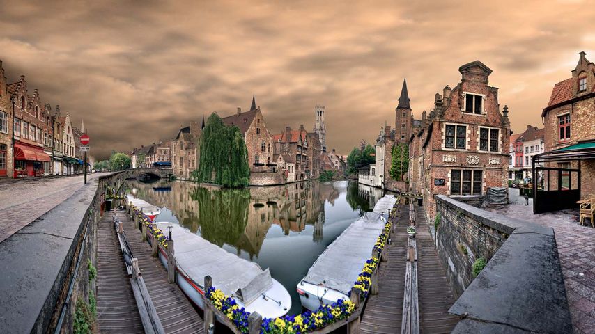 Canaux de Bruges, Belgique