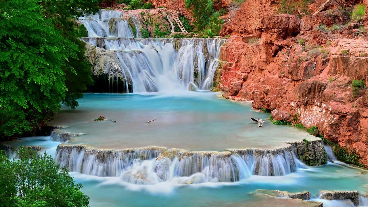 Beaver Falls on Havasu Creek in the Grand Canyon, Arizona, USA