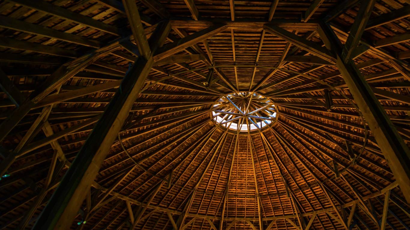 Inside FrommeBirney Round Barn in Mullinville, Kansas Peapix