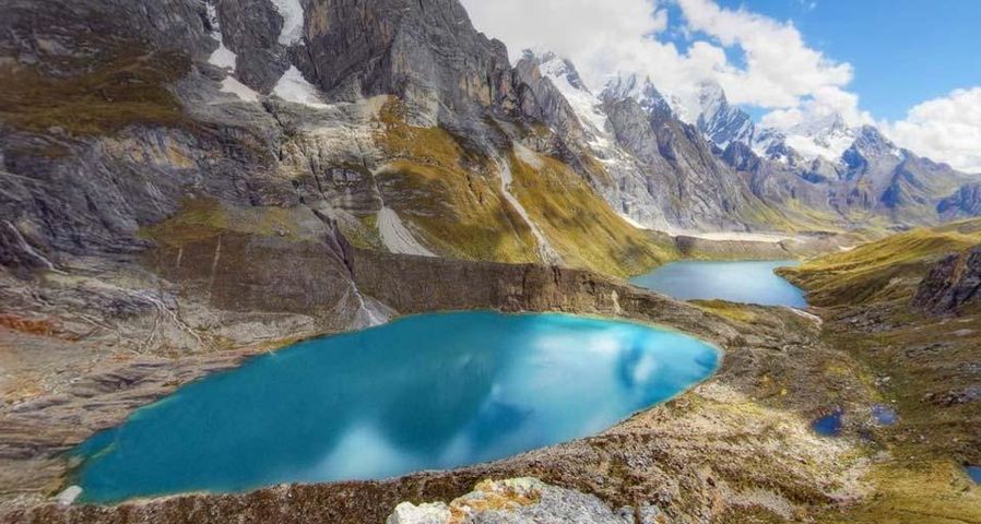 Lake Quesillococha in the Cordillera Huayhuash, Peru