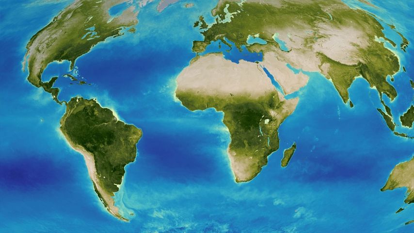 Map of earth created by the Global Inventory Modeling and Mapping Studies (GIMMS) project at NASA’s Goddard Space Flight Center