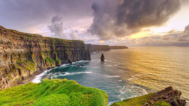 Cliffs of Moher at sunset, County Clare, Ireland