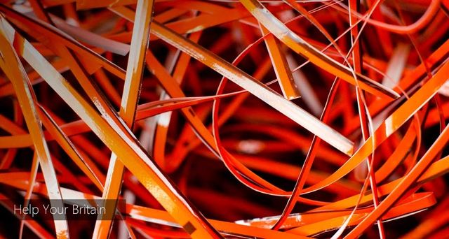 Shredded waste as part of Bing Help Your Britain with the charity ScrapstoresUK ©