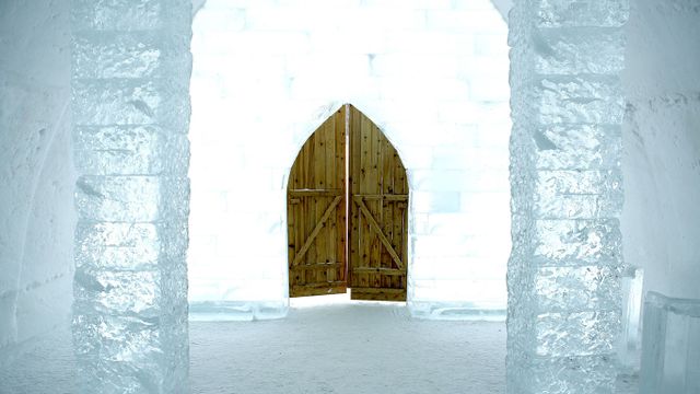Ice hotel near Quebec City, Ste-Catherine-de-la-Jacques-Cartier, Quebec