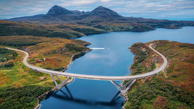 Kylesku Bridge along the NC500 in the Highlands