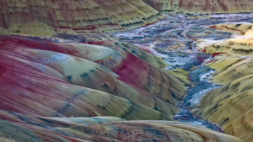俄勒冈州内的“彩绘山丘”，美国 
