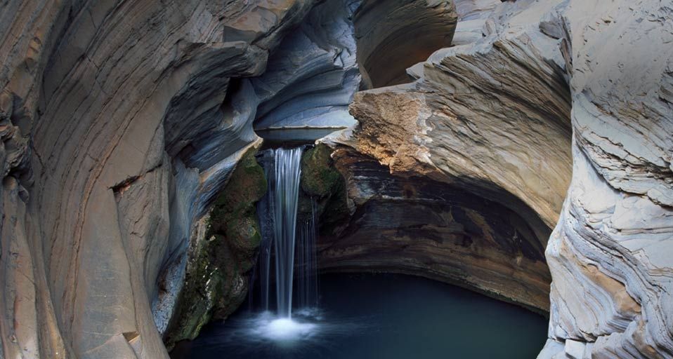 Small waterfall in Hamersley Gorge, Karijini National Park, Australia