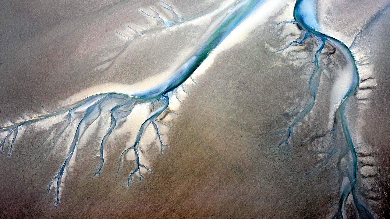 Priele im Biosphärenreservat Niedersächsisches Wattenmeer, Niedersachsen, Deutschland 