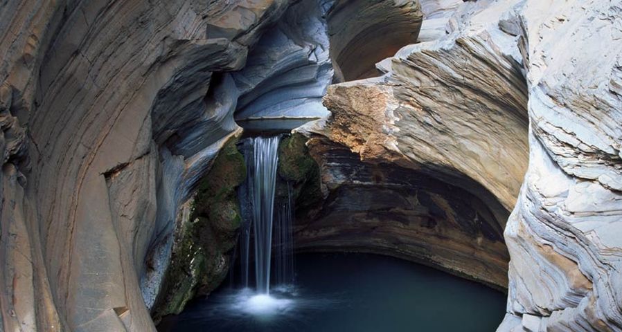 Small waterfall in Hamersley Gorge, Karijini National Park, Australia