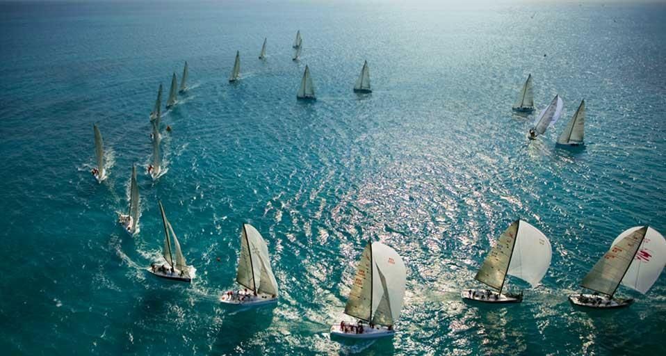 Segelboote im Rennen beim 2008 Acura Miami Grand Prix, Florida