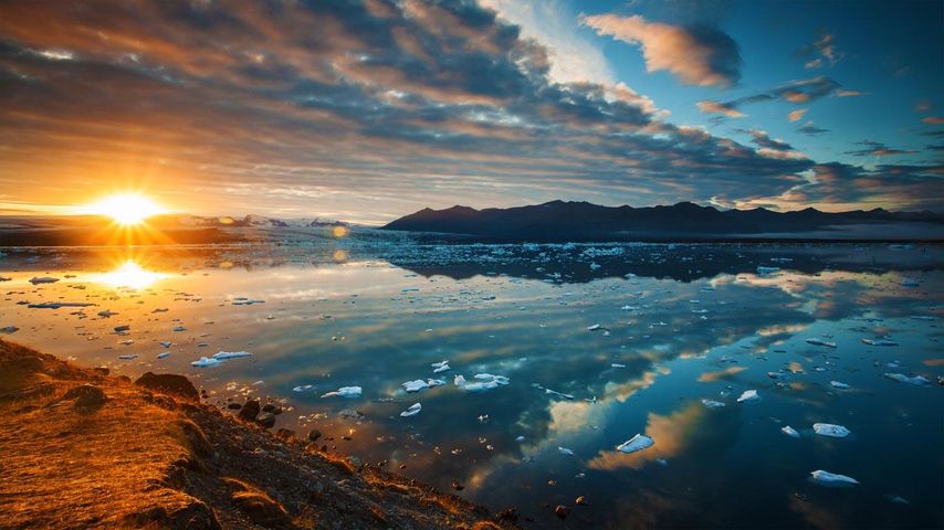 Jökulsárlón, a glacial lagoon in southeast Iceland