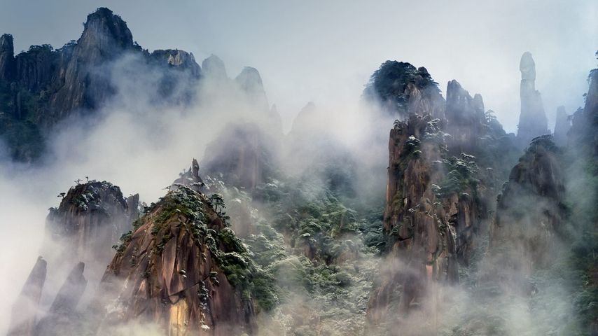 ｢冬の山霧｣中国, 江西省 