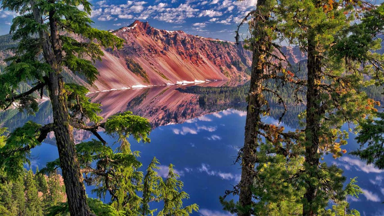 The Watchman Peak in Crater Lake National Park, Oregon 