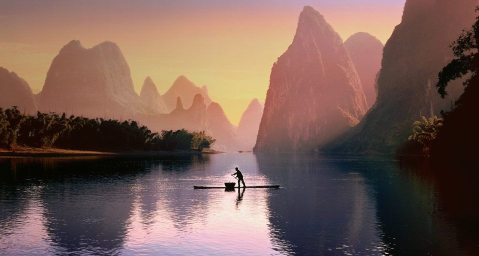 Fisherman near Guilin, China