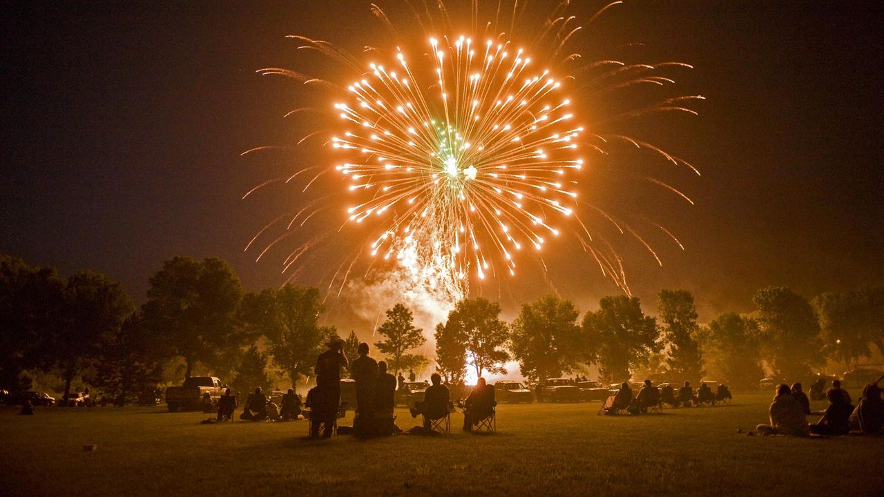 Fourth of July fireworks in Morton, Minnesota 