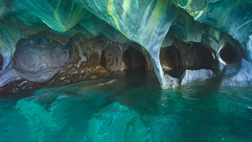 Marble caves on General Carrera Lake, Chile